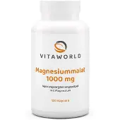 Vitaworld Magnesiummalaat 1000 mg capsules, 120 stuks