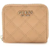 GUESS Portemonnee Giully Zip Around Wallet Beige Lichtbruin