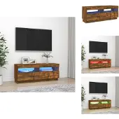 vidaXL Tv-kast - Tv-kasten - Tv-meubel - Hifi-meubel - Tv-meubel met LED-verlichting 100x35x40 cm gerookt eikenkleurig