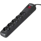 ActiveJet Black Power Strip met Cord ACJ COMBO 5G / 3M / BEZP. Auto / CZ.