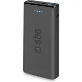 SBS 2xusb-a & 1xusb-c 10000mah 10w Powerbank Zwart