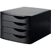 Djois Re-Solution Ladekastje PS (Polystyreen) Zwart 4 Lades 30 x 37,5 x 21,6 cm