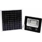 V-TAC VT-60W Zwarte Solar schijnwerpers - 20W- P65 - 1650 Lumen - 4000K