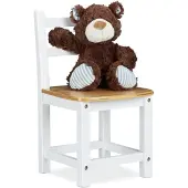 Relaxdays kinderstoel bamboe - peuter - kinderen - zithoogte: 26,5 kg - kinderkamer