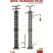 MiniArt Modelbouwpakket Diorama - 35529 Metalen Telegraafpalen voor Diorama Plastic - 1:35 - Modelbouw