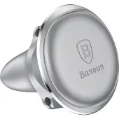 Baseus Magnetic Air Vent Car Mount Holder with cable clip Silver