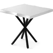 Skye Decor Witte Melamine Gecoate Eettafel met Metalen Poten
