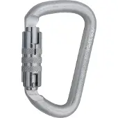C.A.M.P. - Steel D - Stalen karabiner grijs/zwart