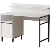 En.casa Bureau Fajaarire 120x60x100 cm wit en zwart []