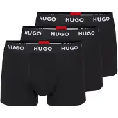 HUGO Boxershorts rood / zwart / wit