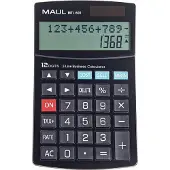 MAUL Bureaurekenmachine MTL 600 LCD-scherm 2-regelig, 12 cijfers Solar Batterij 17 x 10.3 x 2.6 cm zwart