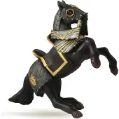 Papo Schwarzes Pferd mit Rüstung