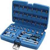 Bgs Dopsleutel + dopmoer, Dopsleutelset 6,3 mm (1/4") aandrijving 46-delig.