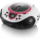 Lenco Draagbare FM-radio CD- en USB-speler Roze - SCD-38 USBPINK