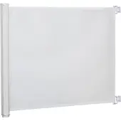 PawHut Hondenscheidingswand met automatische oprolfunctie D06-030V01 - wit - 115x5.50x82.50