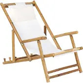 Beliani ATRANI - Strandstoel set van 2 - Lichte houtkleur - Bamboehout