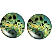 Charme Bijoux Clip Oorbellen Chabochon Pauw-2 cm