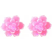 Charme Bijoux Clip oorbellen-Bloem-Licht roze-1.5 cm Elin