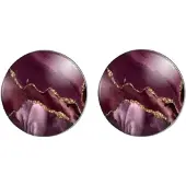 Charme Bijoux Clip Oorbellen-Burberie-2 cm Bordeaux- geen gaatje-