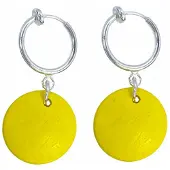Charme Bijoux Klem oorbellen Tordis geel 1.5 cm