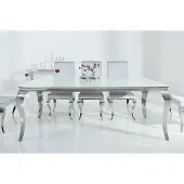 Invicta Eettafel Modern Barok 200cm wit zilver/ 37904