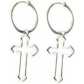 Charme Bijoux Klem oorbellen kruis 6 cm