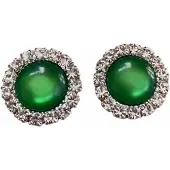 Charme Bijoux Clip Oorbellen-Groen-15 mm-Kunststof-geen gaatje-