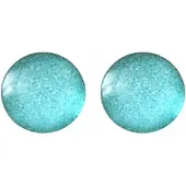 Charme Bijoux clip oorbellen Veerle Blauw Turquoise 1.5 cm