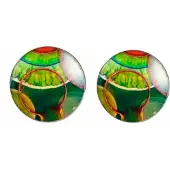 Charme Bijoux Clip Oorbellen- Dunia - 2 cm groen