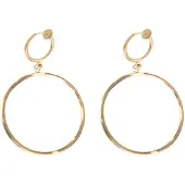 Charme Bijoux Klem oorbellen goudkleurig 3 cm