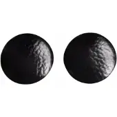 Charme Bijoux Clip Oorbellen- Christa- Leer- zwart 1.5 cm