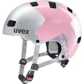 Uvex kid 3, fietshelm, junior, zilver/roze
