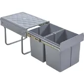 En.casa Inbouw prullenbak Froland 2x15 liter 48x34x35 cm grijs []