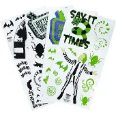 Paladone Beetlejuice Glow‑in‑the‑Dark Wall Decals – Officieel Gelicentieerde Sticker Set met 50 Stickers, Retro Horror Kamerdecoratie-