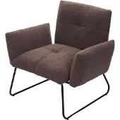 MCW Lounge fauteuil -K34, cocktail fauteuil, bouclé stof/textiel MVG-gecertificeerd ~ bruin
