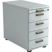 Hjh OFFICE PRO SIGNA SC50 SG - Rolcontainer Grijs Hout met 4 lades Greeplijst kunststof