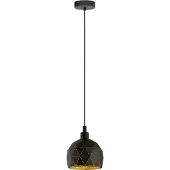 Eglo Design Hanglamp Roccaforte Ø 17cm Zwart Met Goud