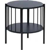 Beliani OREANA - Bijzettafel - Zwart - MDF