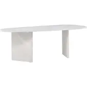 Ebuy24 Grönvik eetkamertafel ovaal 100x220 cm wit.