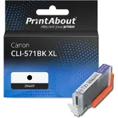 PrintAbout Huismerk Canon CLI-571BK XL Inktcartridge Zwart Hoge capaciteit
