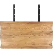 Ebuy24 Set van 2 verlengstukken golfrand Toulon | hout naturel 50x95x4 cm tafelbladen en -poten | NADUVI