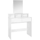 ML-Design Kaptafel Manon met LED-verlichting | spaanplaat wit 90x50x16 cm kaptafels | NADUVI
