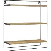 En.casa Wandrek Skovbo 43x37,5x11 cm zwart en houtkleurig