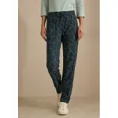 Cecil Dames Broek met leopatroon - Groen - L