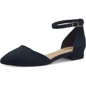 Tamaris Ballerina met riempjes navy