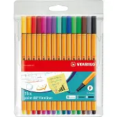 Stabilo Fineliner point 88, 15er Kunststoff-Etui
