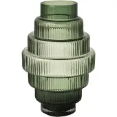 Pols Potten Steps vaas S 30 cm Dark green
