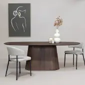 Giga Meubel Eettafel Stijn Walnoot Deens Ovaal 180cm