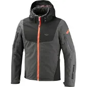 Ixon Burning Antraciet Zwart Neon Rood Waterdichte Textiele Motorjas Maat S