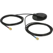 Navilock Multiband GNSS UMTS GSM LTE SMA 28 dBi / 2 dBi 2 x 2 m RG-174 Antenna omnidirectional mounting plate